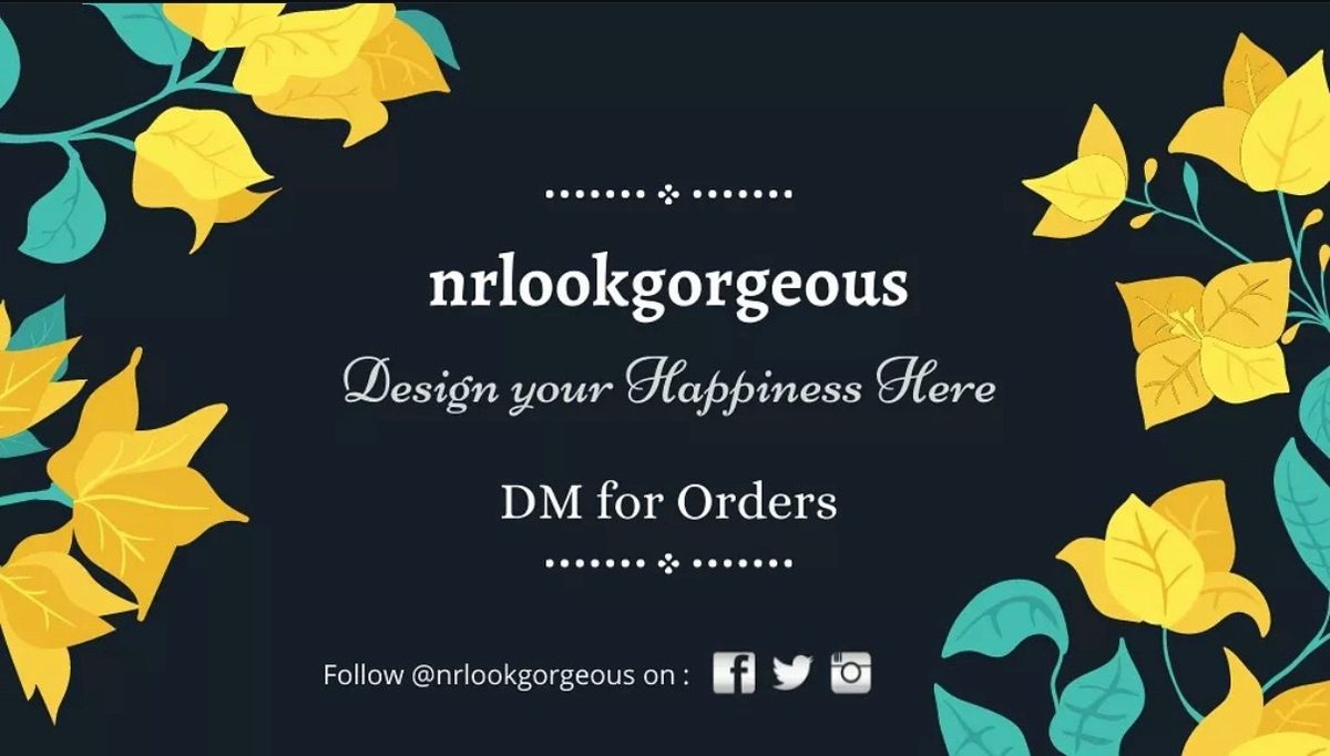 NR Lookgorgeous brand creative: the studio's logotype and signature mehendi styling.