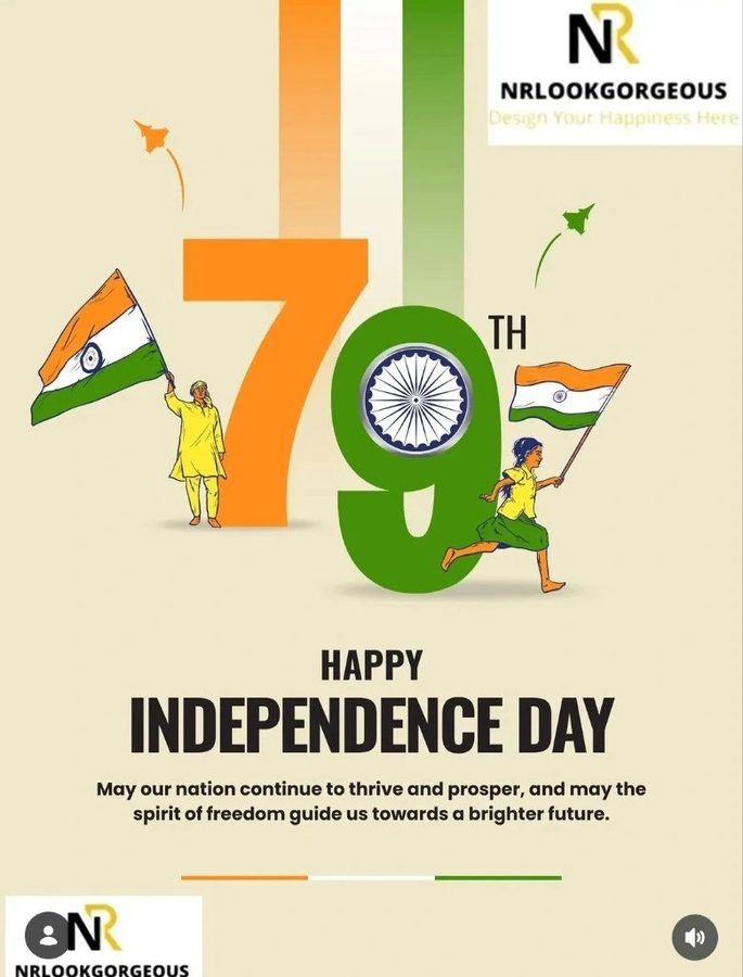 Independence Day creative for NR Lookgorgeous with themed mehendi artwork.